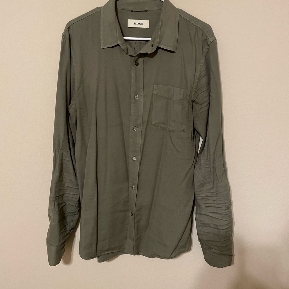 Buck Mason Draped Twill Button Down